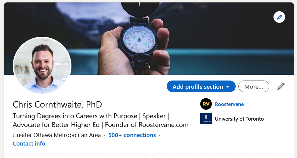 how to write phd in linkedin