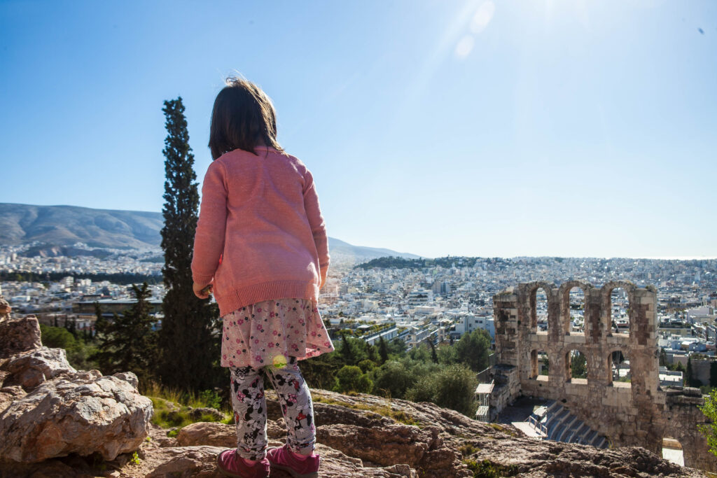 working remotely from another country - I took my kids the acropolis often (photo- acropolis)